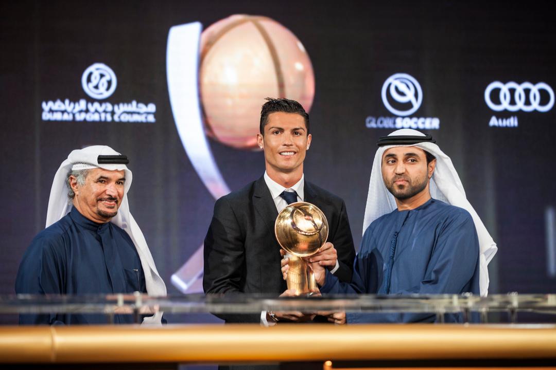 Award being presented on stage