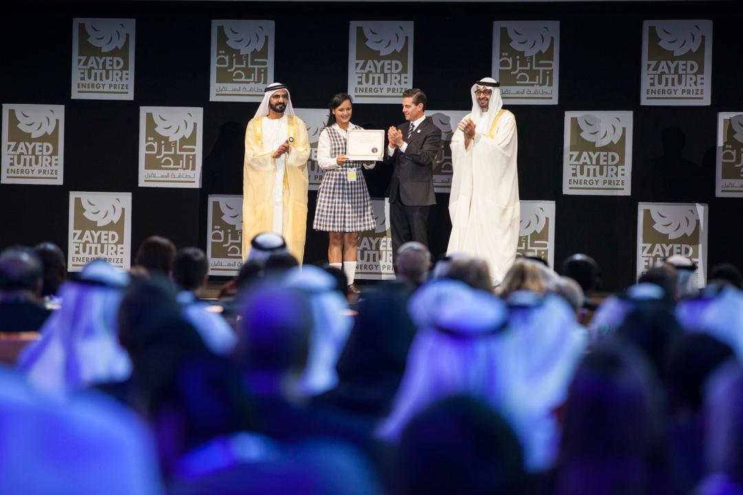 Ceremony on stage in front of an audience